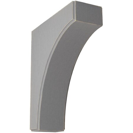Ekena Millwork 3 1/2"W x 10"D x 12"H Clarksville Wood Vintage Decor Bracket, Pebble Grey BKTWD04X10X12CVPG